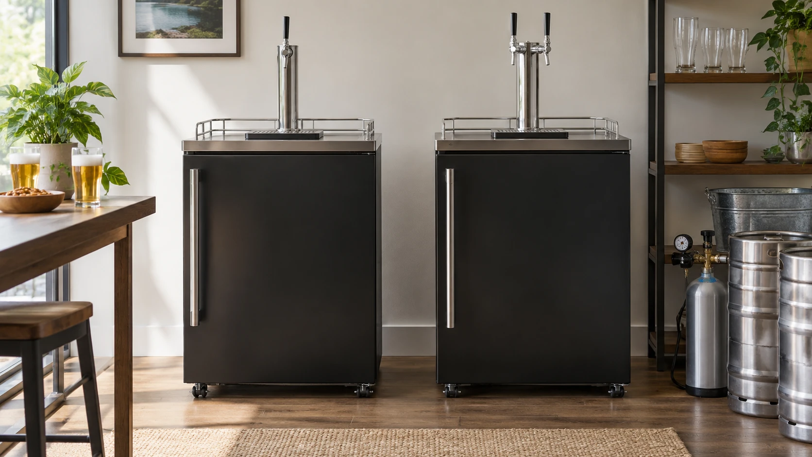 For Summit SBC635M single-tap kegerator, weigh one or two taps, included draft parts, keg-space questions, door fit, cooling controls, and cleaning.